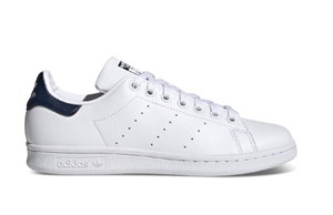 Women's Stan Smith Primegreen Sneakers in White/Navy