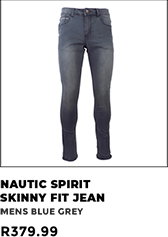 Nautic Spirit Skinny Fit Jean Mens Blue Grey