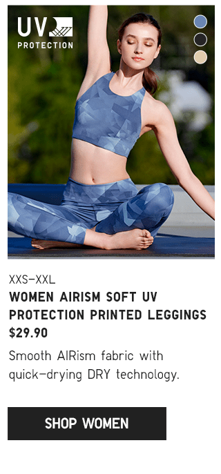 PDP5 - WOMEN AIRISM SOFT UV PROTECTION PRINTED LEGGINGS