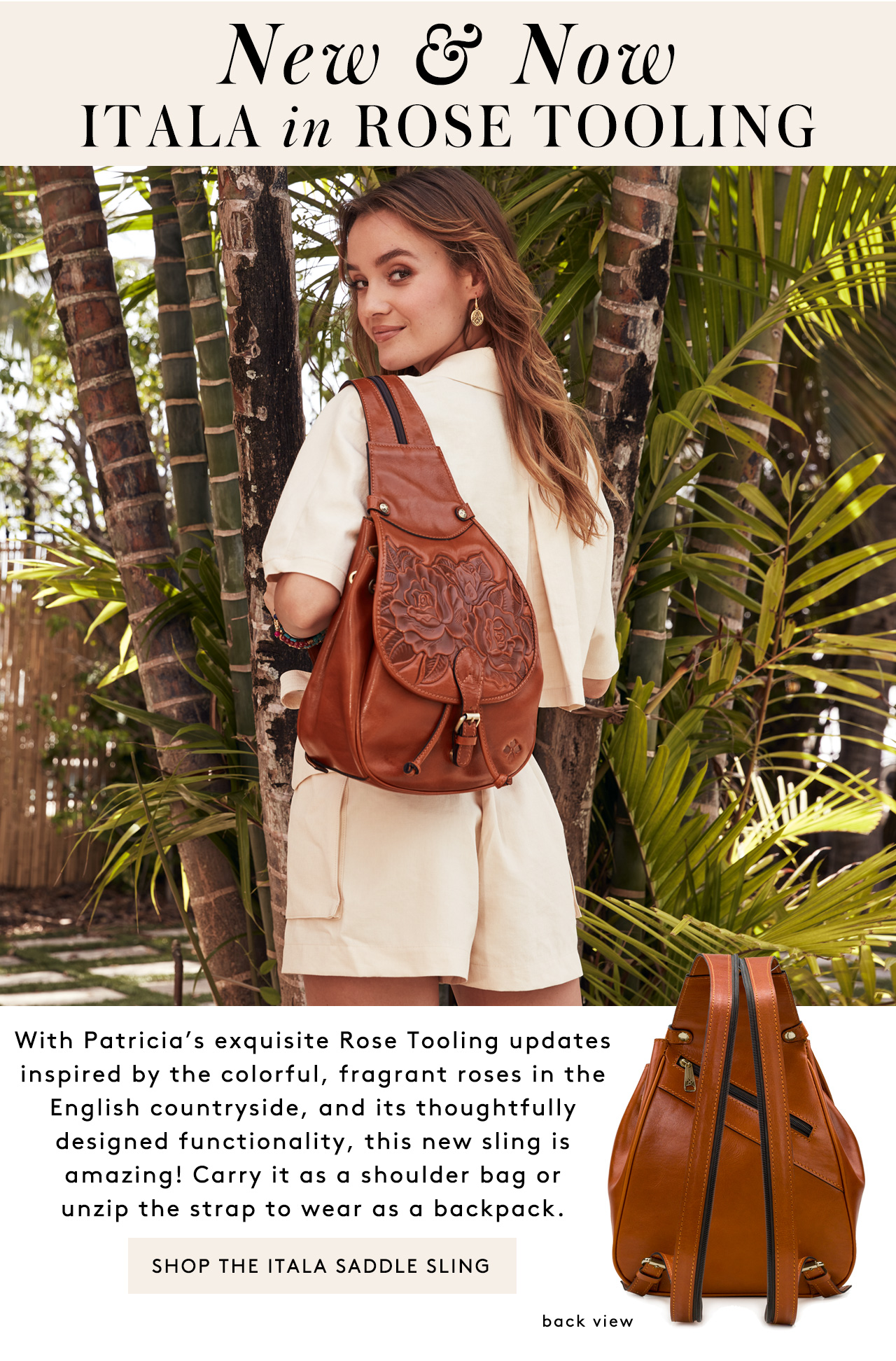 patricia nash rosa saddle bag