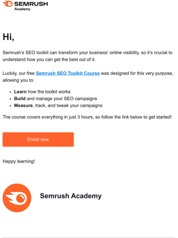 semrush academy seo