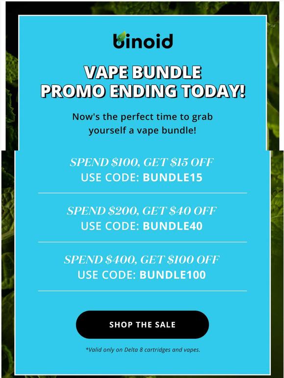 Binoid CBD Only 24 Hours Left for our Bundle Promo! Milled