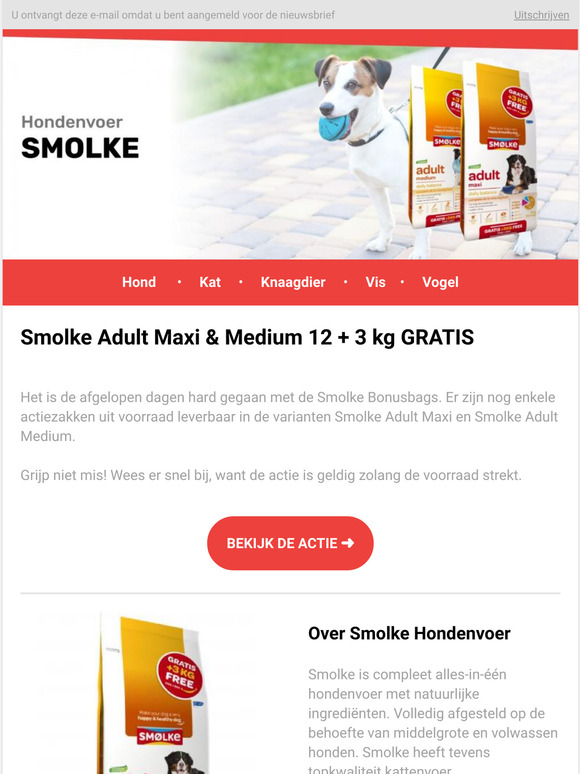 Mis m niet: Smolke Bonusbags 12 + 3 kg GRATIS 