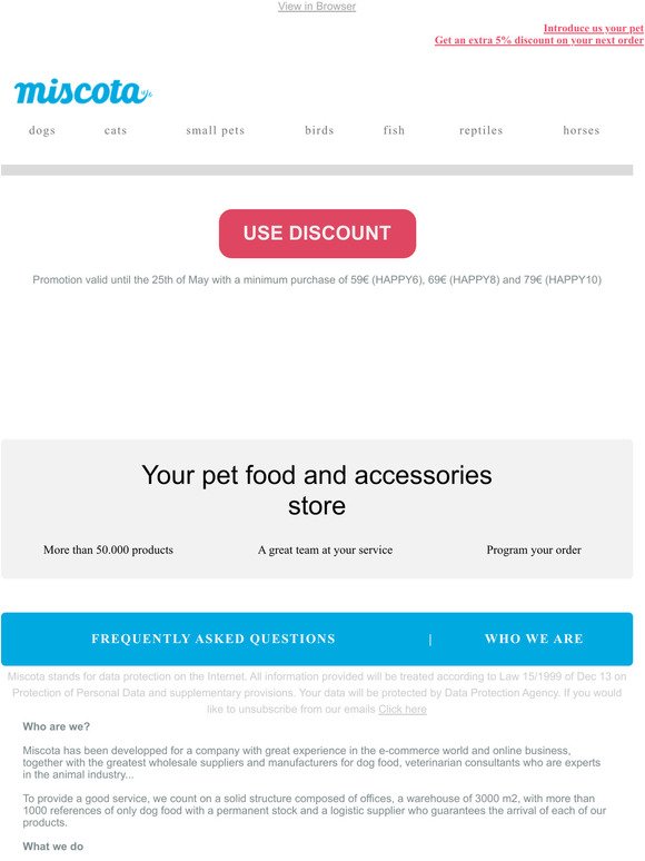 Miscota Co Uk Online Shop For Pet Supplies Only 24h Left Before The Discount Coupons Disappear Milled