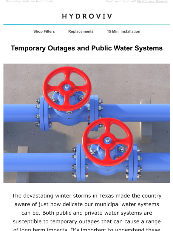 Hydroviv Temporary Water Outages What You Need To Know Milled