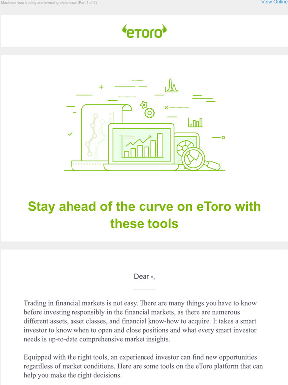 Some tools to help you make the most of eToro