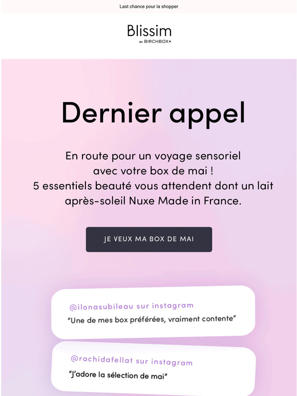 Ne passez pas  ct de la box qui sent bon lt