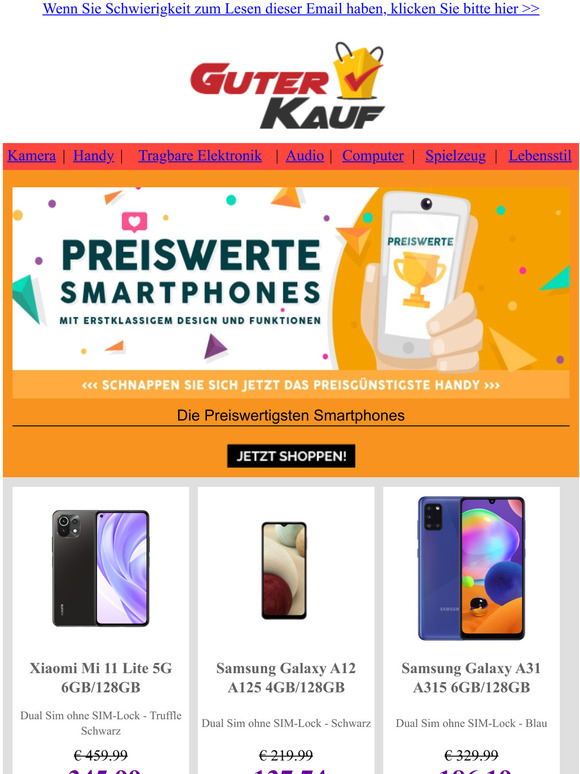 Die Preiswertigsten Smartphones!