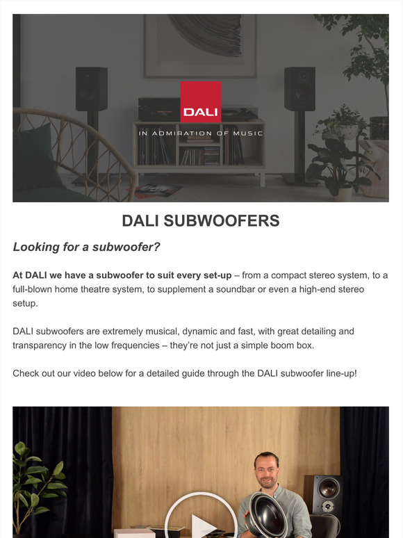 DALI KATCH DALI SUBS A subwoofer to suit every setup Milled