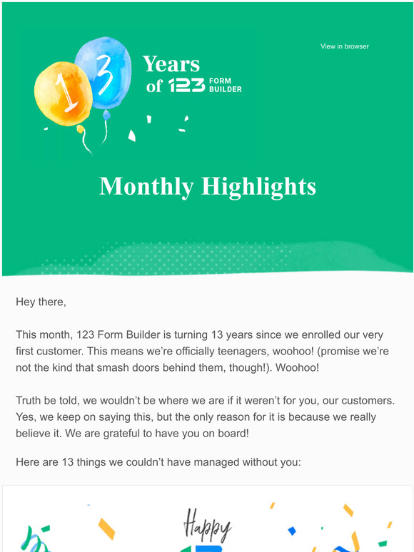 Were Turning 13!