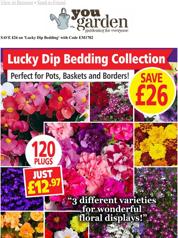 WOW! Save 26 on 'Lucky Dip Bedding Collection' TODAY!