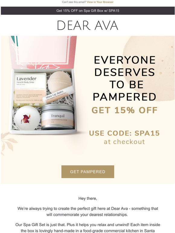 15% OFF our Spa Gift Set