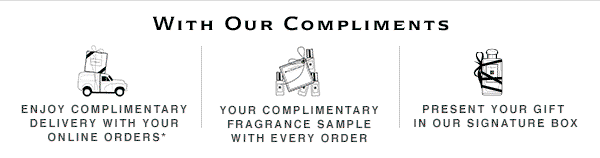 With our Compliments. Online Benefits