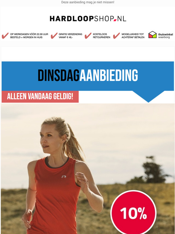 10% EXTRA korting op Newline hardloopkleding