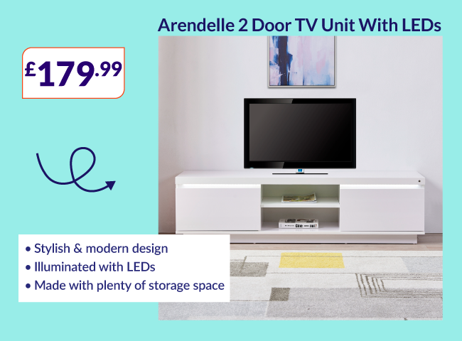 Arendelle 2 Door TV Unit With LEDs