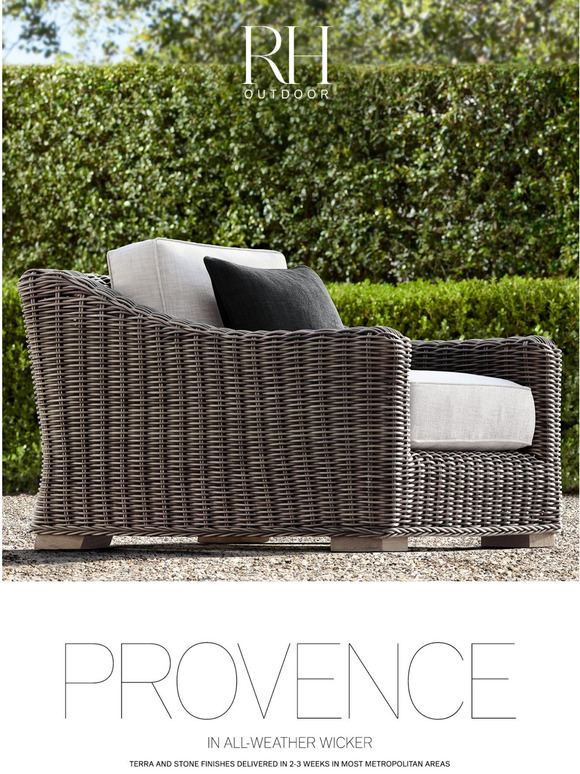 Restoration Hardware Discover Provence & Biarritz. Outdoor Collections