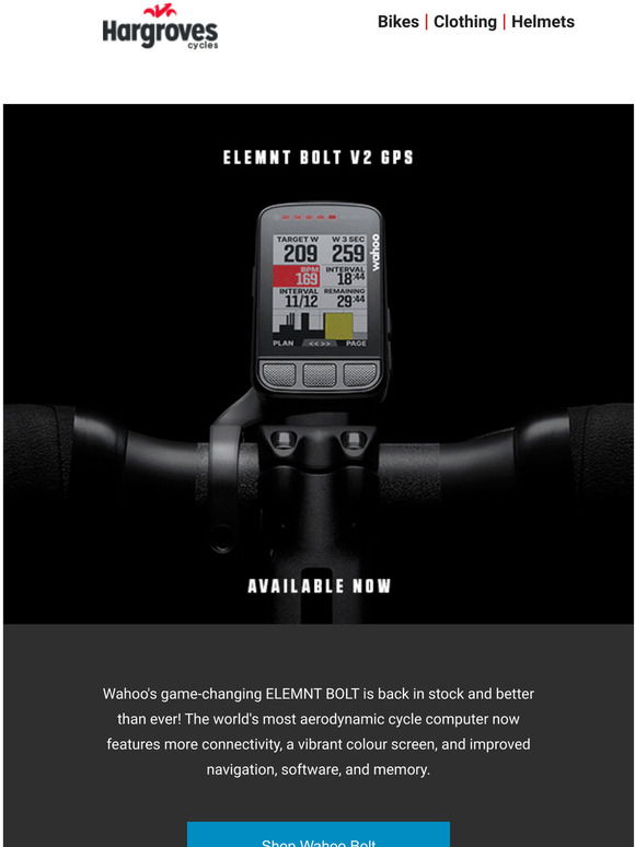 wahoo elemnt bolt out of stock