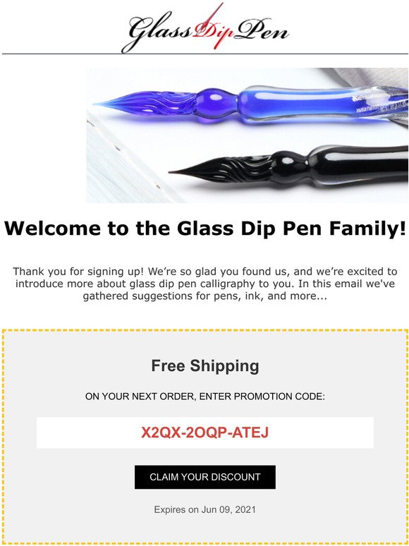 Welcome to Our Glass Dip Pen Family!