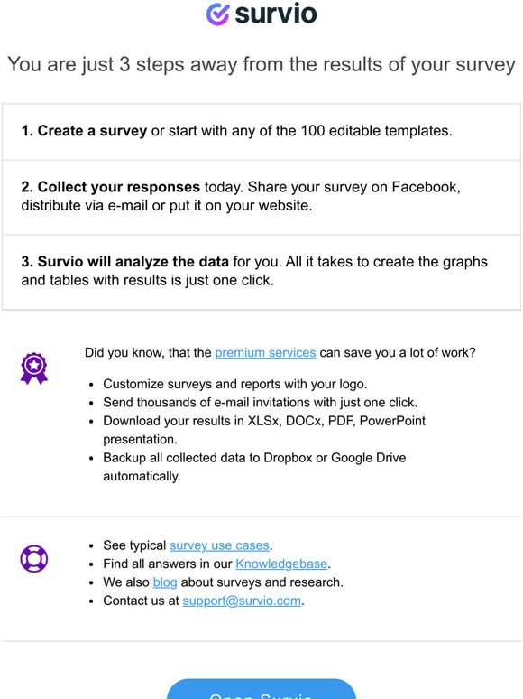 Your Survio account is ready!