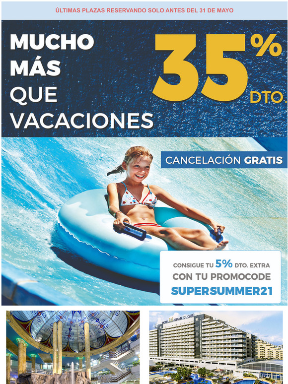 5 ltimos das 35% + 5% dto todos los hoteles