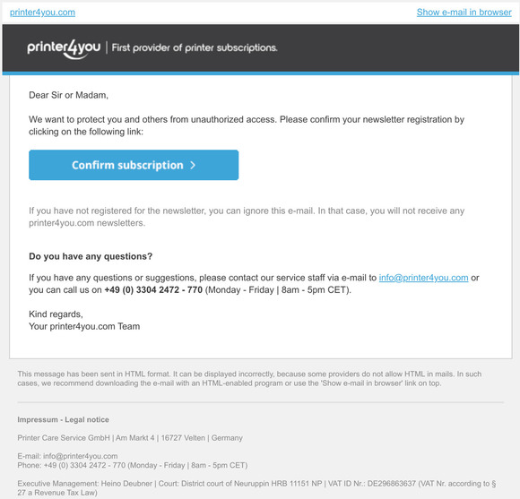 Please confirm your subscription!
