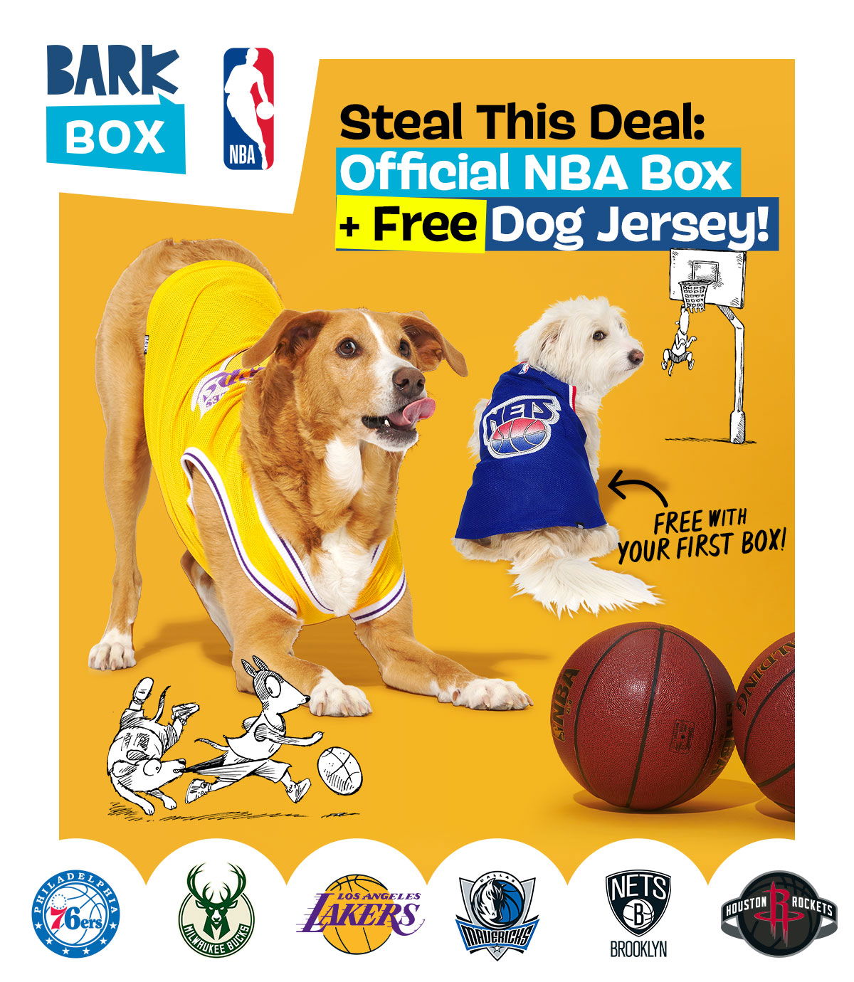 Bark Box NBA Jersey NBA 76ers Jersey Size Small Dog Jersey New!