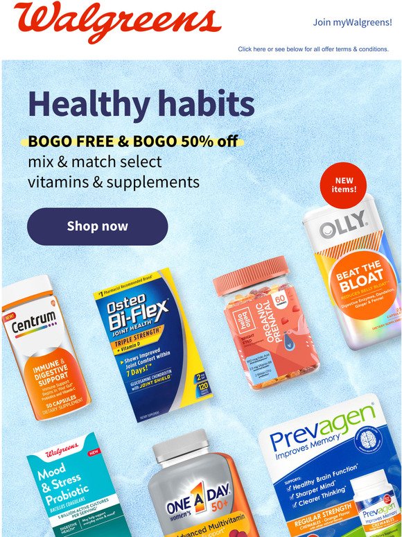 Good-for-you deals: BOGO FREE & BOGO 50% off vitamins & supplements going strong