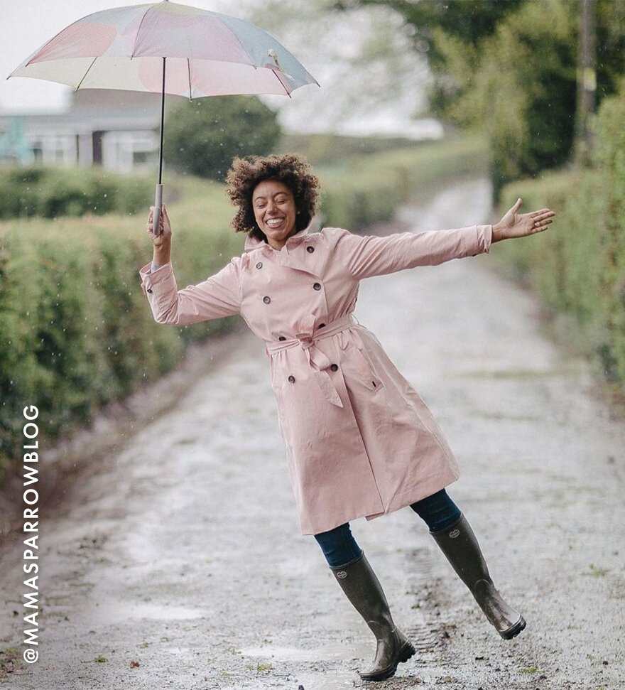 joules pink trench coat