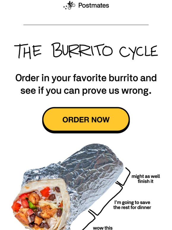 Youre due for a burrito