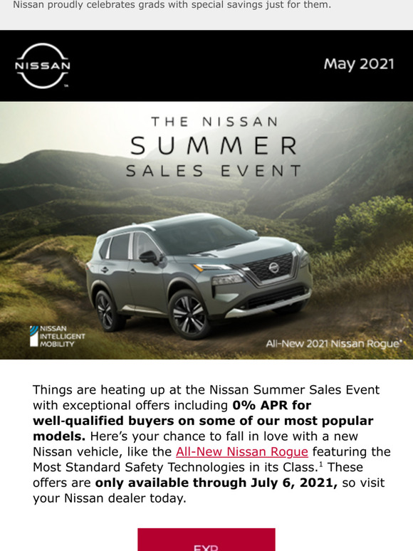 nissan summer sales event