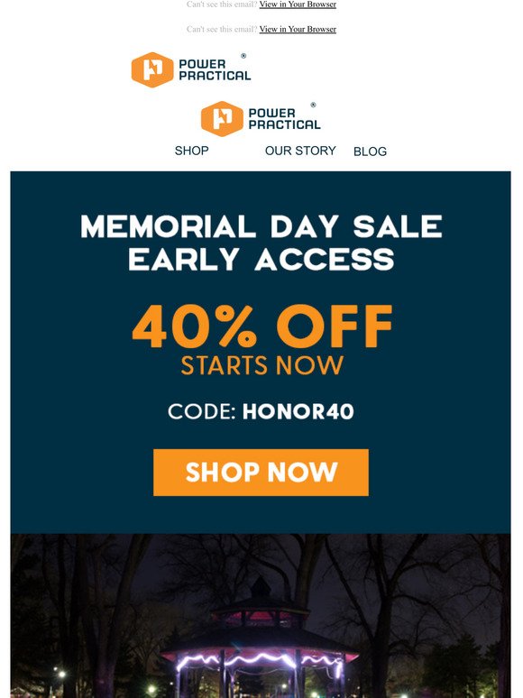 Early Access to our Memorial Day Sale!