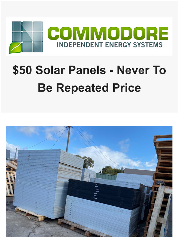 $50 Solar Panels - Never To Be Repeated Price
