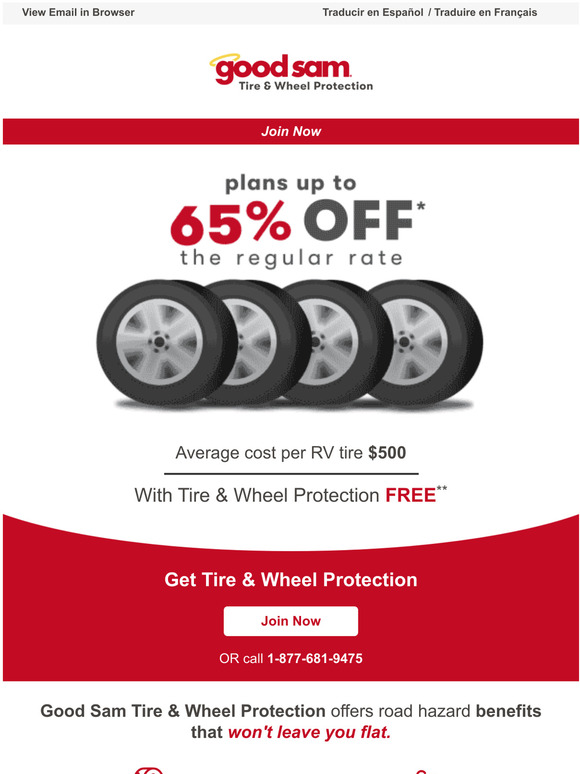Good Sam Roadside Assistance Don T Miss Out Get Up To 65 Off Road Hazard Coverage Milled
