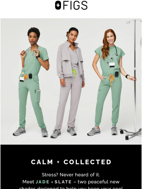 FIGS NEW COLORS IN JADE + SLATE! Milled