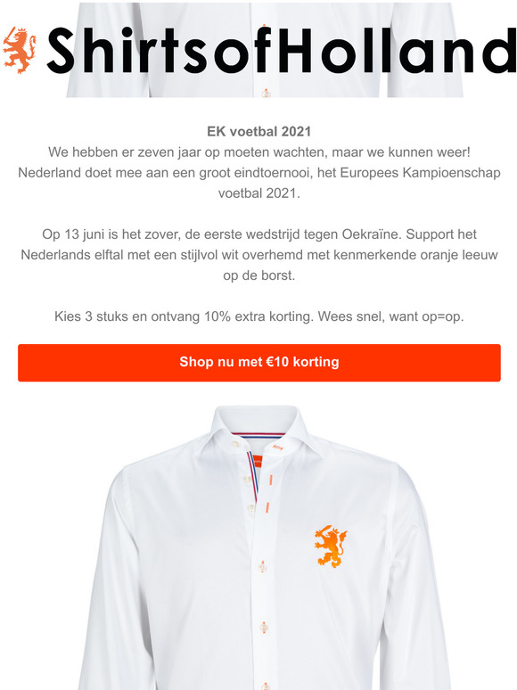 Het mooiste EK overhemd om het Nederlands elftal mee te supporten