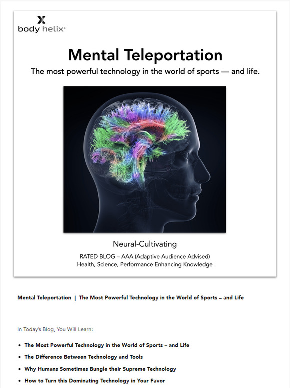  Mental Teleportation  |  The Most Powerful Technology in the World of Sports  and Life