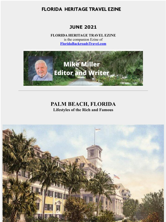 Florida Heritage Travel, June 2021 - Palm Beach