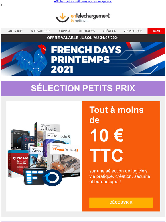 Profitez des French Days pour acheter vos logiciels aux meilleurs prix