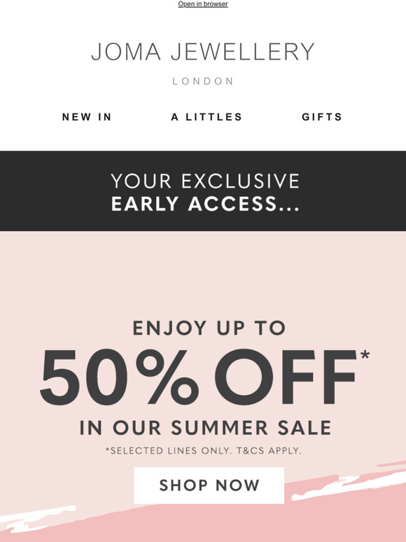 joma jewellery sale