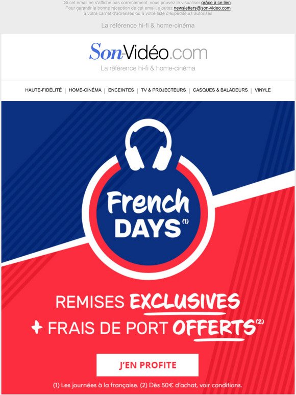 French Days : promotions et frais de port offerts !