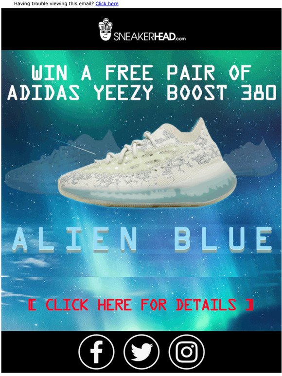 Last Call! Win A FREE Pair Of Adidas Yeezy BOOST 380 Alien Blue!
