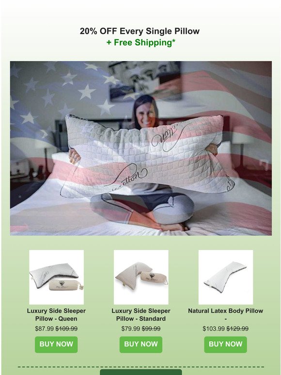 Save Big On All Pillows This Memorial Day