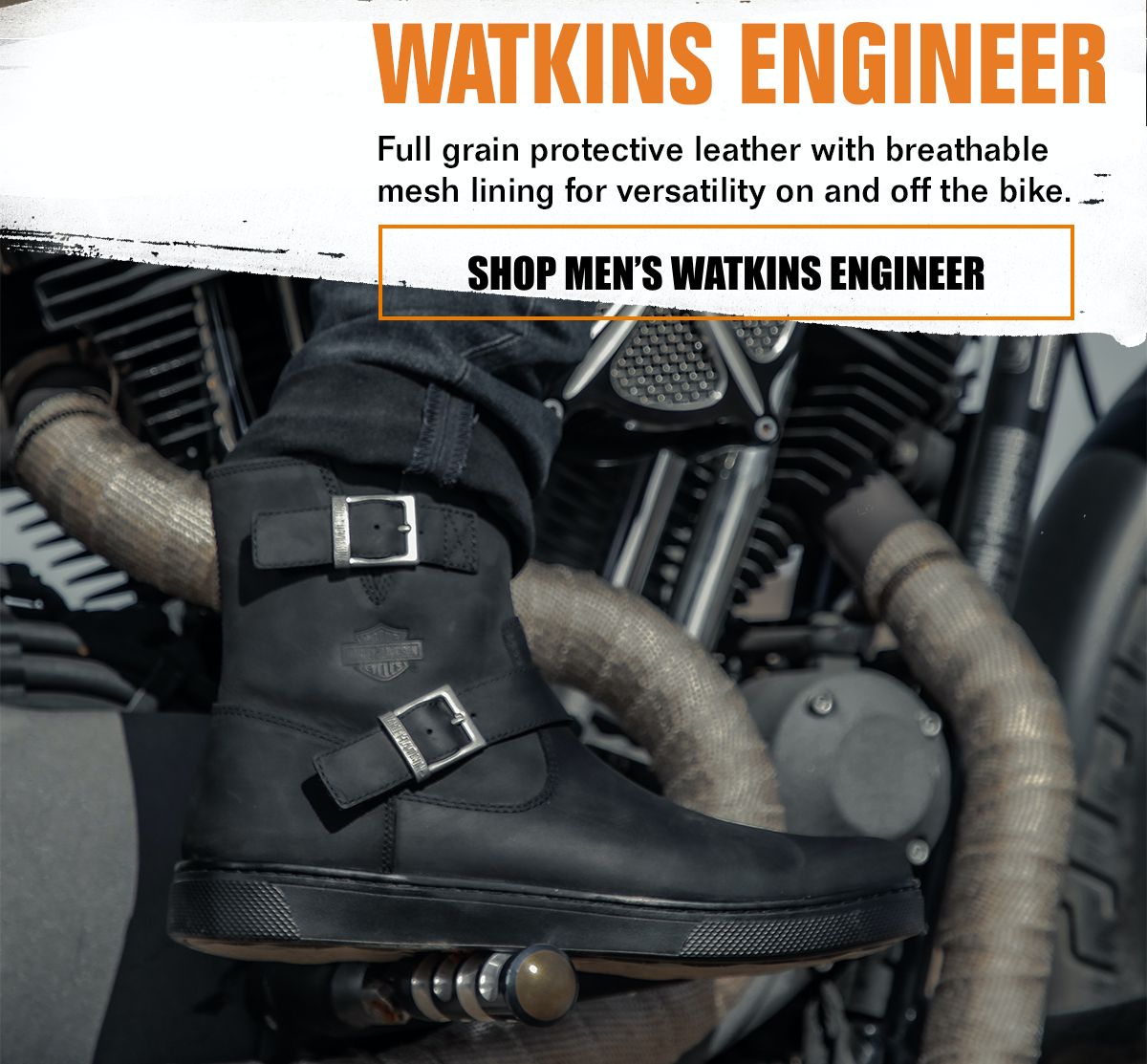 ハーレーダビッドソン Watkins Engineer BootsUS7.5新品