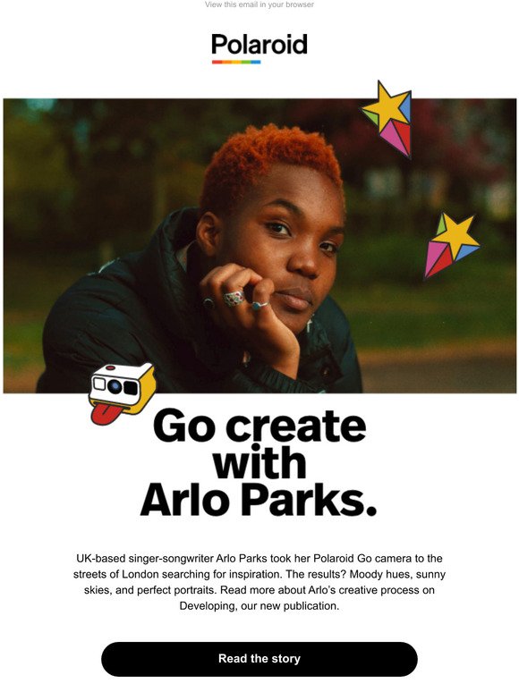 Arlo Parks takes out the Polaroid Go camera