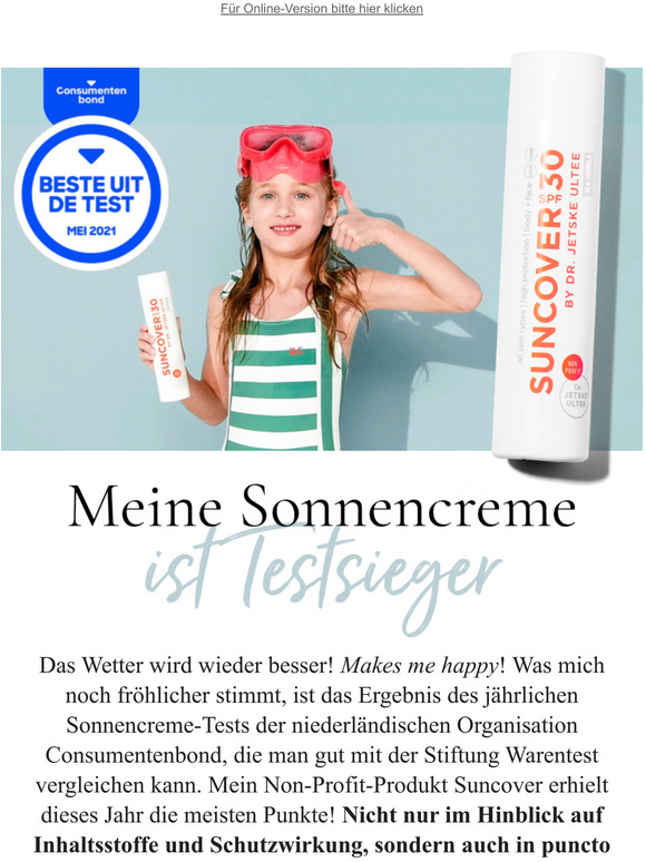 Meine Sonnencreme ist Testsieger!