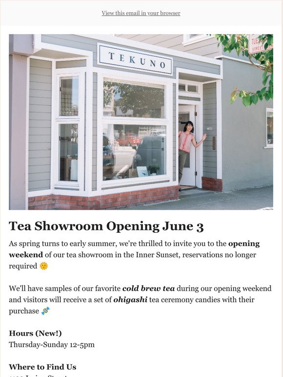 Tea Showroom Opening!