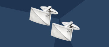 Stainless Steel Cubic Zirconia Cufflinks