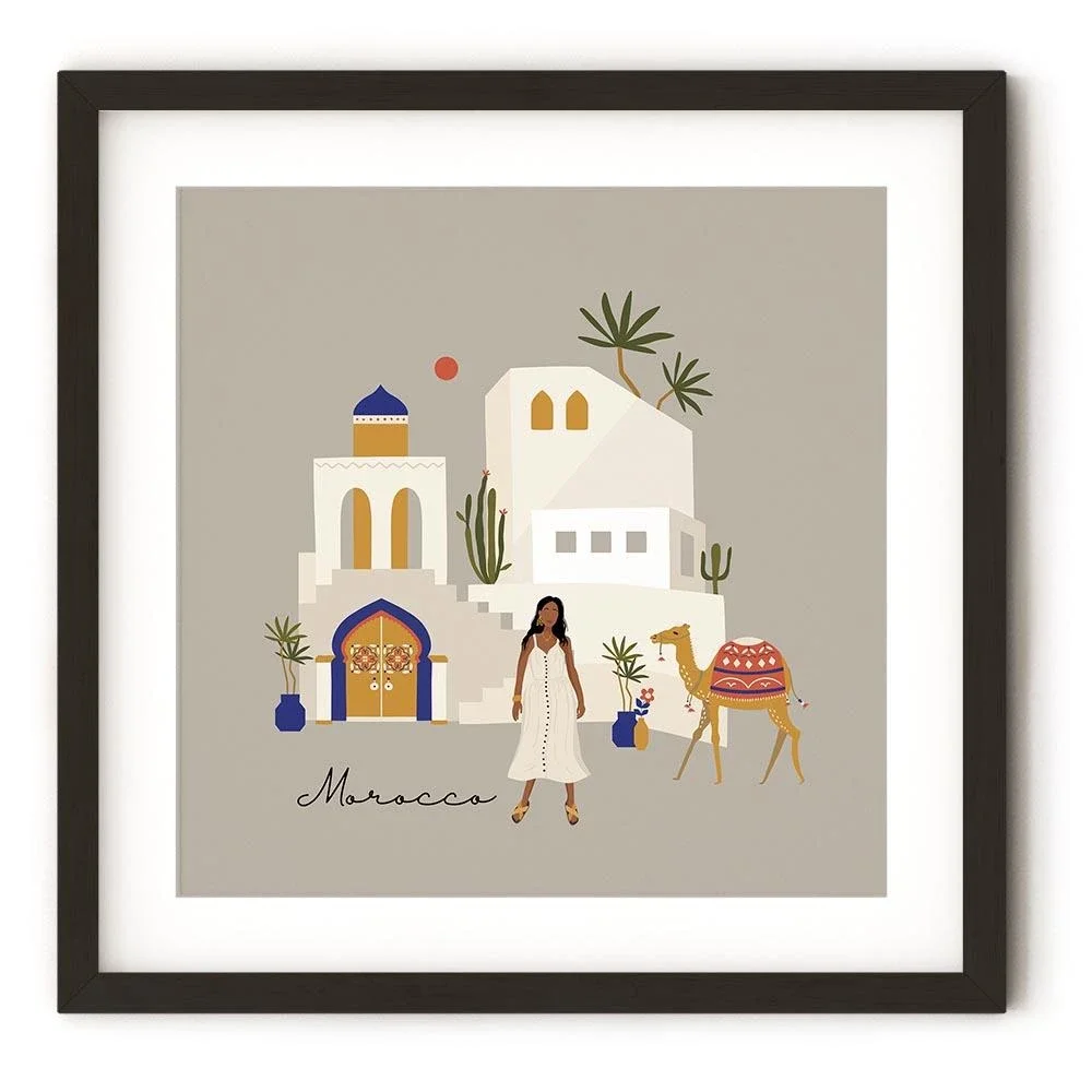 Image of Day in Morocco Graphic Art Print