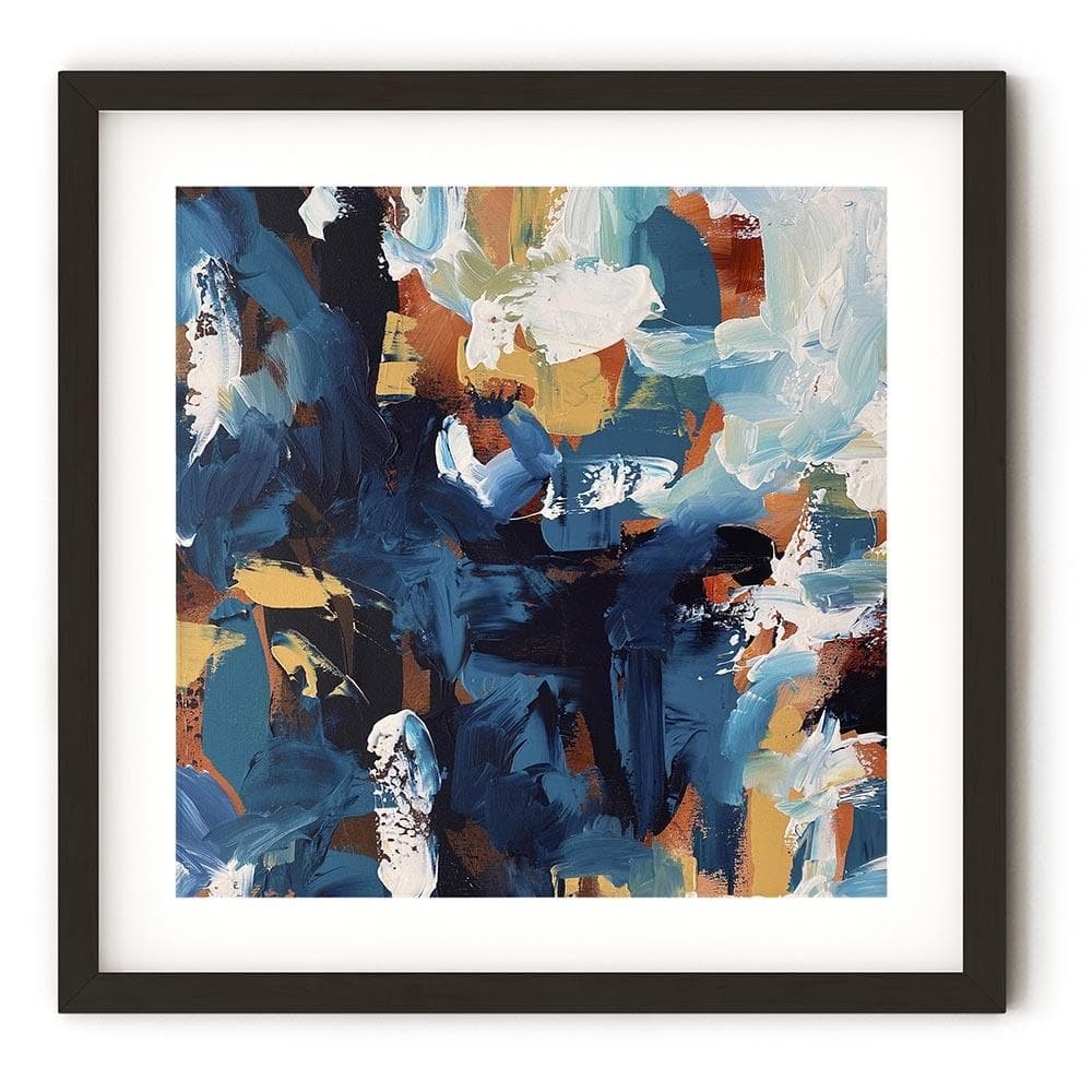 Image of Midnight Blue Abstract Art Print