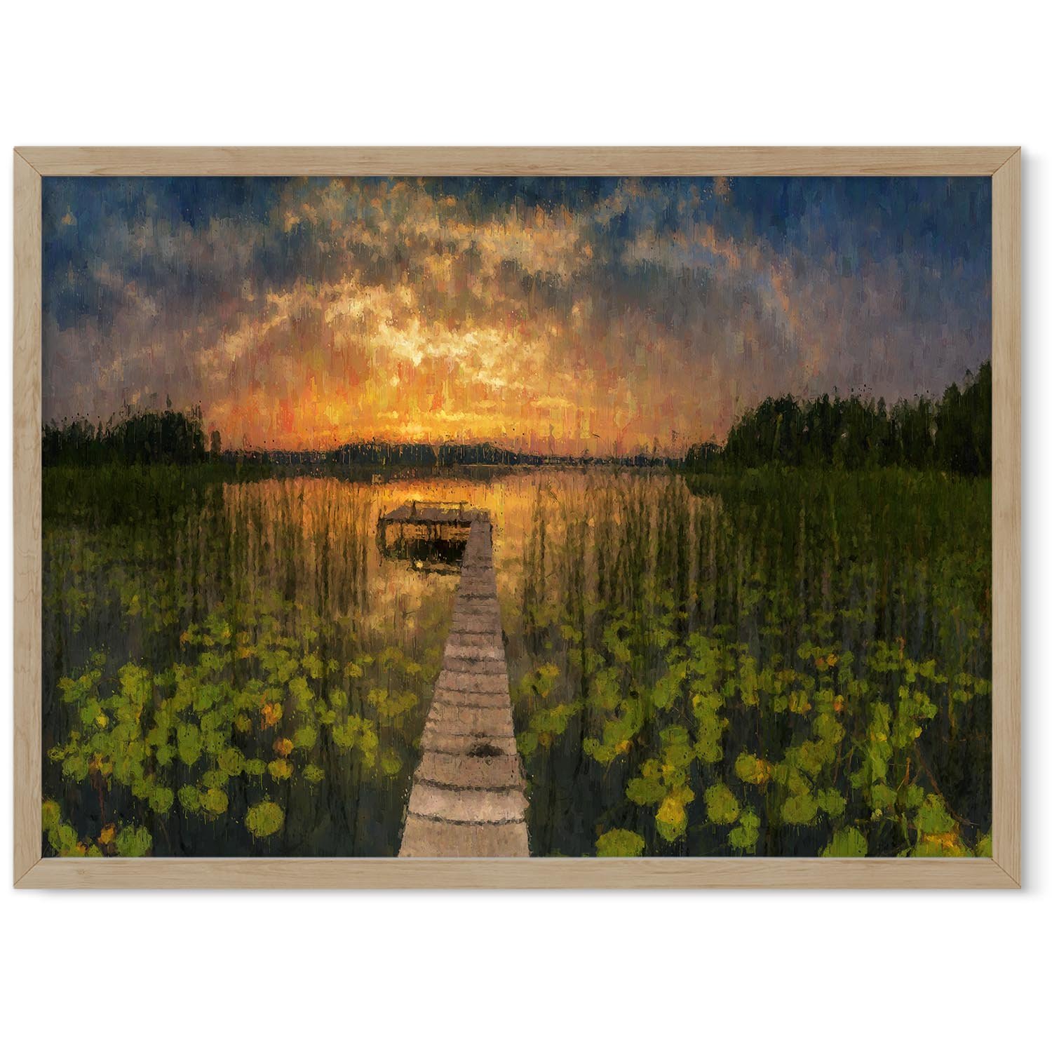 Image of Impressionist Sunset Everglades Art Print